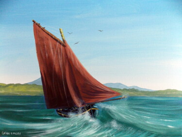 Painting titled "the wave" by Cathal O Malley, Original Artwork