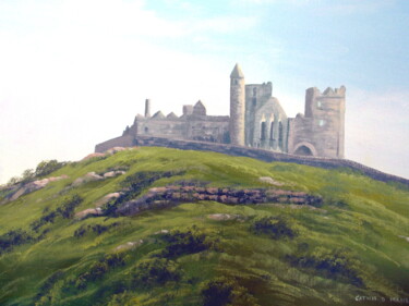 Painting titled "rock of cashel  tip…" by Cathal O Malley, Original Artwork