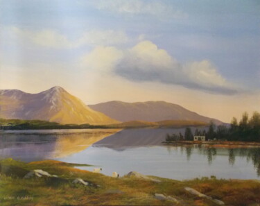 Painting titled "inagh  valley boath…" by Cathal O Malley, Original Artwork