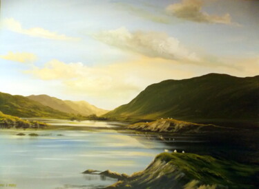 Painting titled "valley sheep  nov" by Cathal O Malley, Original Artwork