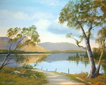 Painting titled "inagh valley  lake…" by Cathal O Malley, Original Artwork