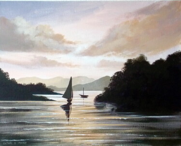 Pintura intitulada "sailing" por Cathal O Malley, Obras de arte originais