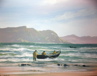Pintura intitulada "atlantic  tide  ach…" por Cathal O Malley, Obras de arte originais