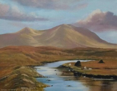 Painting titled "recess  bogland" by Cathal O Malley, Original Artwork, Acrylic