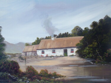 Painting titled "white o morn  quiet…" by Cathal O Malley, Original Artwork, Acrylic