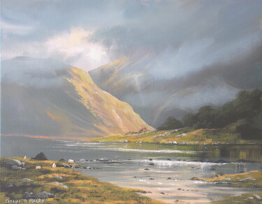 Painting titled "connemara-light" by Cathal O Malley, Original Artwork, Acrylic