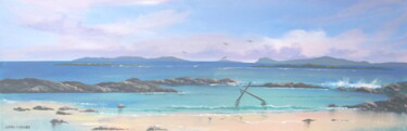 Schilderij getiteld "anchor  beach  augh…" door Cathal O Malley, Origineel Kunstwerk, Acryl