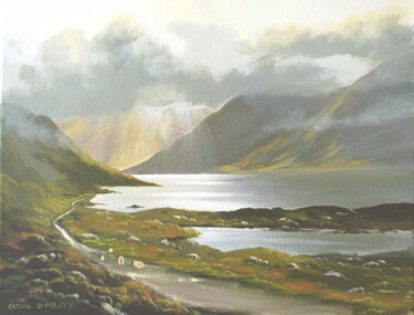 Painting titled "doolough pass" by Cathal O Malley, Original Artwork, Acrylic