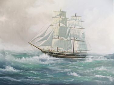 Schilderij getiteld "atlantic seas" door Cathal O Malley, Origineel Kunstwerk, Acryl