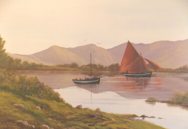 Peinture intitulée "heading out to sea" par Cathal O Malley, Œuvre d'art originale, Acrylique