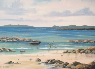 Painting titled "aughrisbeg beach…" by Cathal O Malley, Original Artwork, Acrylic
