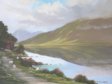 Malarstwo zatytułowany „kylemore lake 2015” autorstwa Cathal O Malley, Oryginalna praca, Akryl
