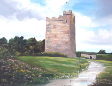 Painting titled "o deas castle  co c…" by Cathal O Malley, Original Artwork