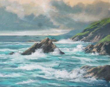 Painting titled "atlantic waves kerry" by Cathal O Malley, Original Artwork
