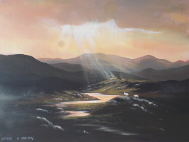 Peinture intitulée "connemara morning" par Cathal O Malley, Œuvre d'art originale