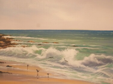 Schilderij getiteld "aughrisbeg waves" door Cathal O Malley, Origineel Kunstwerk, Acryl