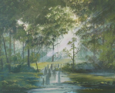 Malerei mit dem Titel "forest druids" von Cathal O Malley, Original-Kunstwerk, Acryl