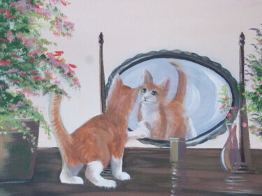 Painting titled "curiousity" by Cathal O Malley, Original Artwork, Acrylic