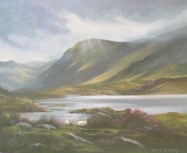 Painting titled "Connemara showers" by Cathal O Malley, Original Artwork, Acrylic