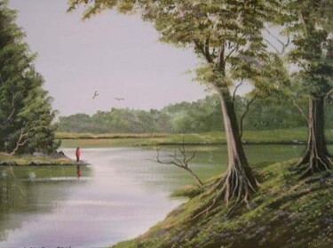 Painting titled "a thinking place" by Cathal O Malley, Original Artwork