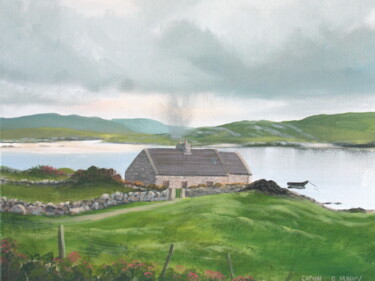 Painting titled "franks cottage" by Cathal O Malley, Original Artwork, Acrylic