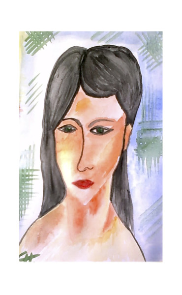 Peinture visage de femme artistique 60 x 90 - Artello