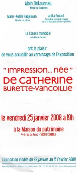 Peinture intitulée "invitation 2 expo 2…" par Cathbv, Œuvre d'art originale