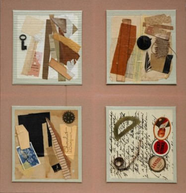 Collages intitulée "Quatre petits colla…" par Cito, Œuvre d'art originale