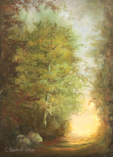 Peinture intitulée "Sous bois de Barbiz…" par Catherine Bantwell Huiban, Œuvre d'art originale, Huile Monté sur Châssis en b…