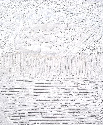 Peinture intitulée "Matière blanche" par Catherine Barbet, Œuvre d'art originale, Huile
