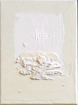 Schilderij getiteld "Petit blanc 3" door Catherine Barbet, Origineel Kunstwerk