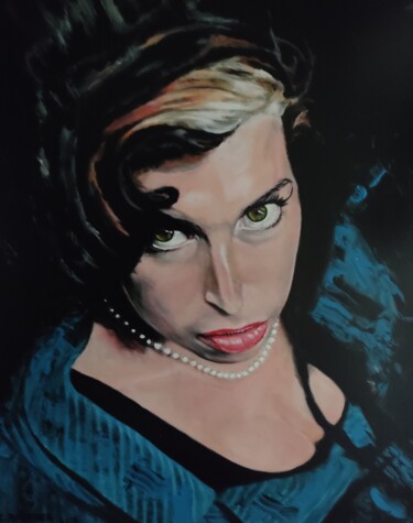 Painting titled "winehouse" by Catherine Barrier, Original Artwork, Acrylic