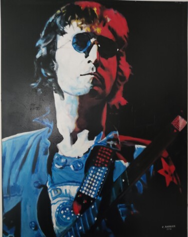 Peinture intitulée "John Lennon" par Catherine Barrier, Œuvre d'art originale, Acrylique Monté sur Châssis en bois