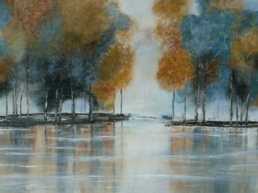 Painting titled "reflets" by Catherine Boissy, Original Artwork