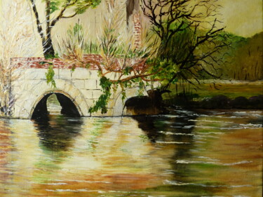 Painting titled "pont en ruine en It…" by Catherine Boissy, Original Artwork