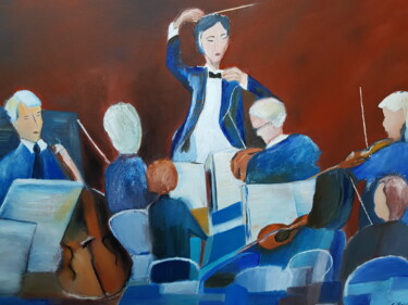 Painting titled "Orchestra" by Catherine Boissy, Original Artwork, Oil