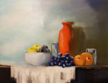 Peinture intitulée "Des fruits" par Catherine Boissy, Œuvre d'art originale, Huile