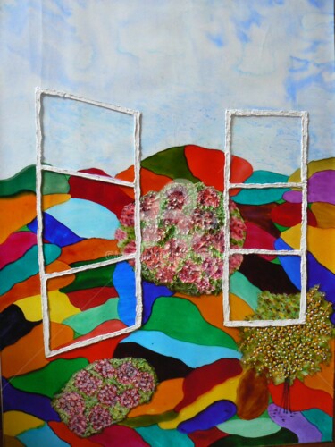 Peinture intitulée "La Fenêtre" par Catherine Bosser, Œuvre d'art originale, Autre