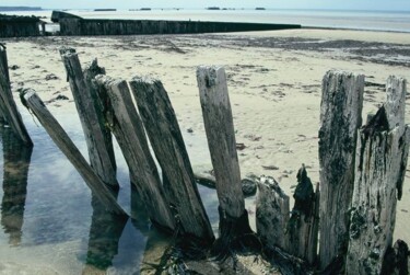 Photographie intitulée "Normandie. Plage à…" par Catherine Boutin, Œuvre d'art originale