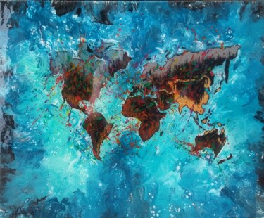 Peinture intitulée "World" par Catherine Caqueret Quille, Œuvre d'art originale, Acrylique