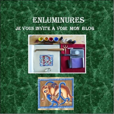 Painting titled "annonce Enluminures…" by Catherine  Carlier, Original Artwork