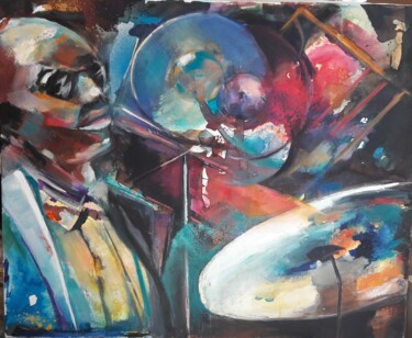 Painting titled ""Batteur"" by Catherine Cascio, Original Artwork, Other