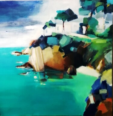 Painting titled ""la Mitre" Toulon" by Catherine Cascio, Original Artwork, Oil