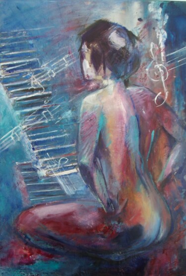 Painting titled "melody.jpg" by Catherine Cascio, Original Artwork, Oil