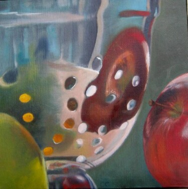 Painting titled ""MIREMENT de POMMES…" by Catherine Chesneau, Original Artwork