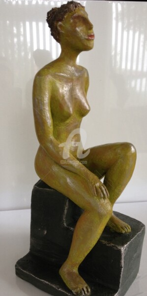 "Nu assis en vert" başlıklı Heykel Catherine Clare tarafından, Orijinal sanat, Seramik