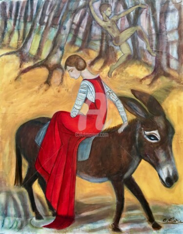 Painting titled "Melisande" by Catherine Clare, Original Artwork, Oil