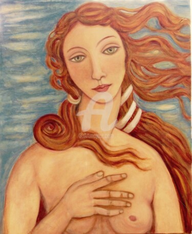 Pintura titulada "VENUS" por Catherine Clare, Obra de arte original, Oleo Montado en Bastidor de camilla de madera