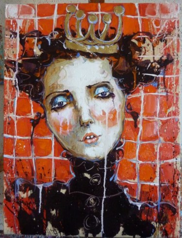 Peinture intitulée "tête" par Catherine Cornec, Œuvre d'art originale
