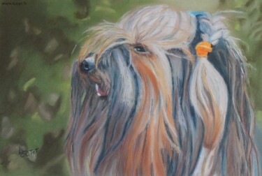 Painting titled "Octave" by Catherine Costet (Lccat), Original Artwork, Pastel